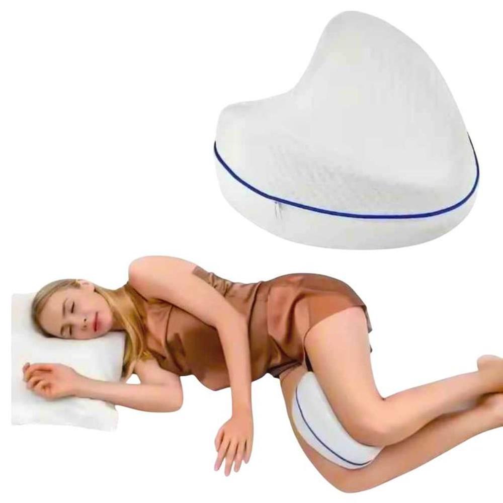 Almohada Cojin para Reposo de Piernas Rodillas Blanco