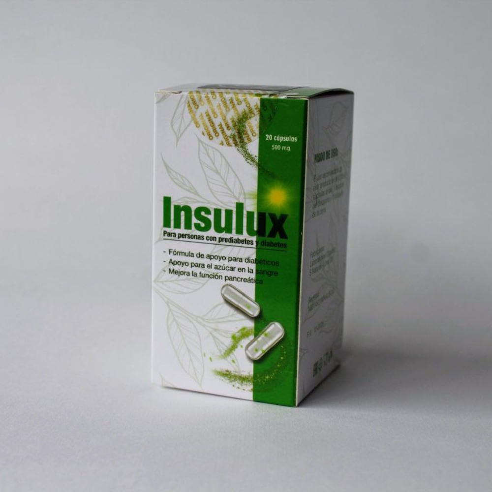INSULUX SUPLEMENTO ALIMENTICIO PARA PERSONAS CON PREDIABETES Y DIABETES