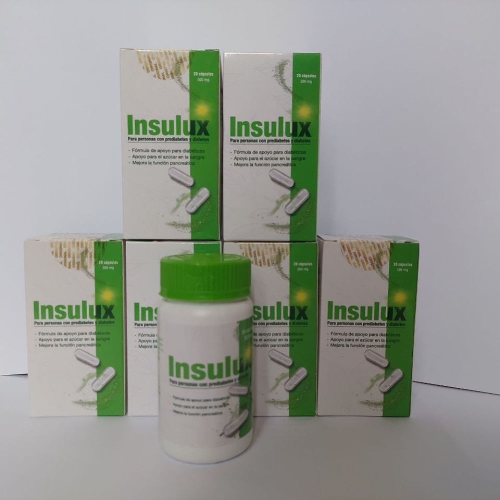 INSULUX SUPLEMENTO ALIMENTICIO PARA PERSONAS CON PREDIABETES Y DIABETES Pack 6