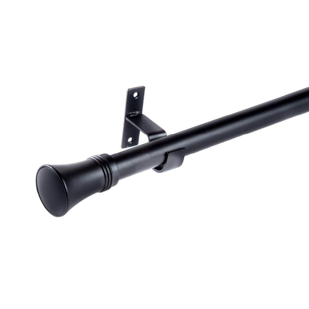 Set Cortinero Simple Extensible Metalhsa Conico Negro 16/19 mm 170-320 cm