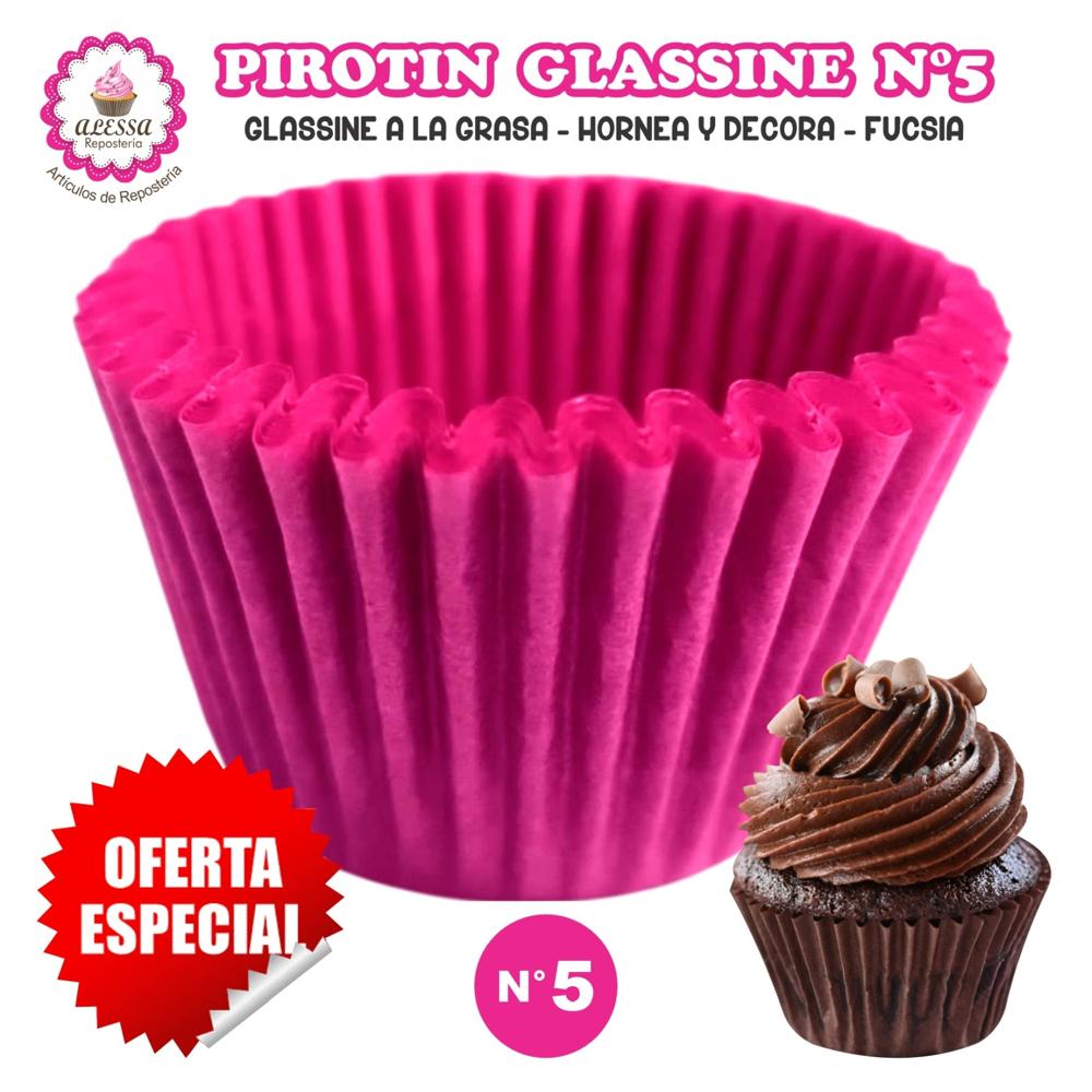Pirotin a la Grasa Horneable Fucsia Número 5 para Repostería 1000 unidades