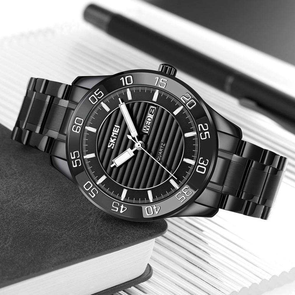 Reloj Skmei 9293 NEGRO analógo Correa Acero