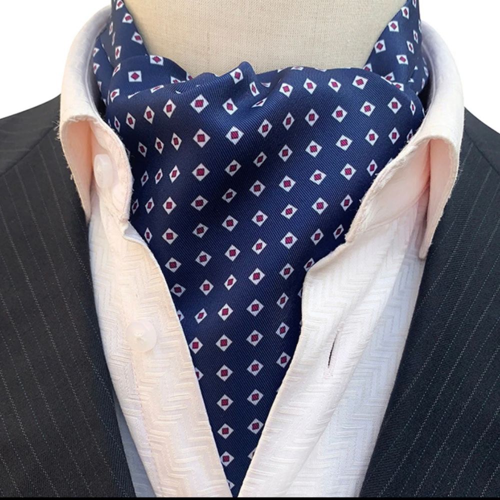 Bufanda Corbata Hombre Seda Modelo Adrian - Azul