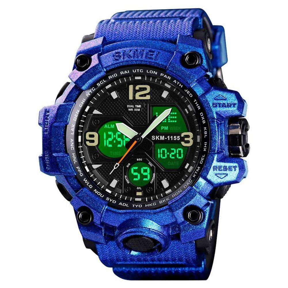 Reloj Skmei 1155 AZUL ELECTRICO Correa Silicona.