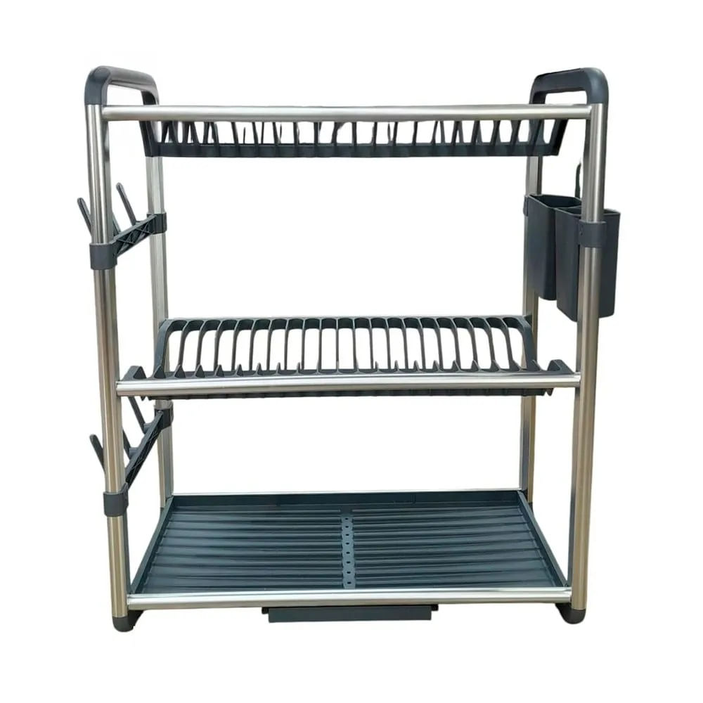 Escurridor de platos doble bandeja de platos de Acero Lulu x3 niveles -70068005