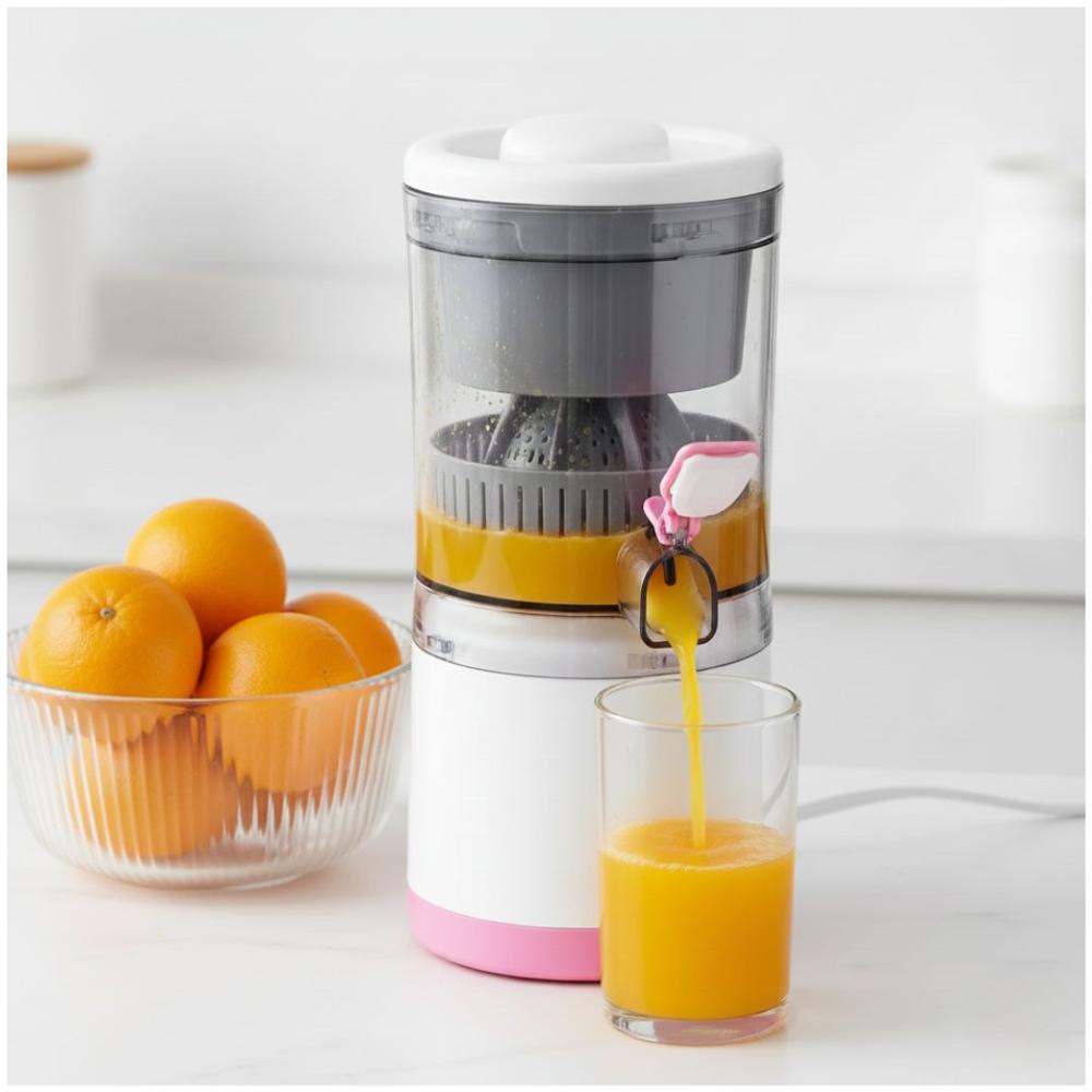 Exprimidor Eléctrico de Naranjas y Frutas Portátil Recargable Multifuncional Rosado