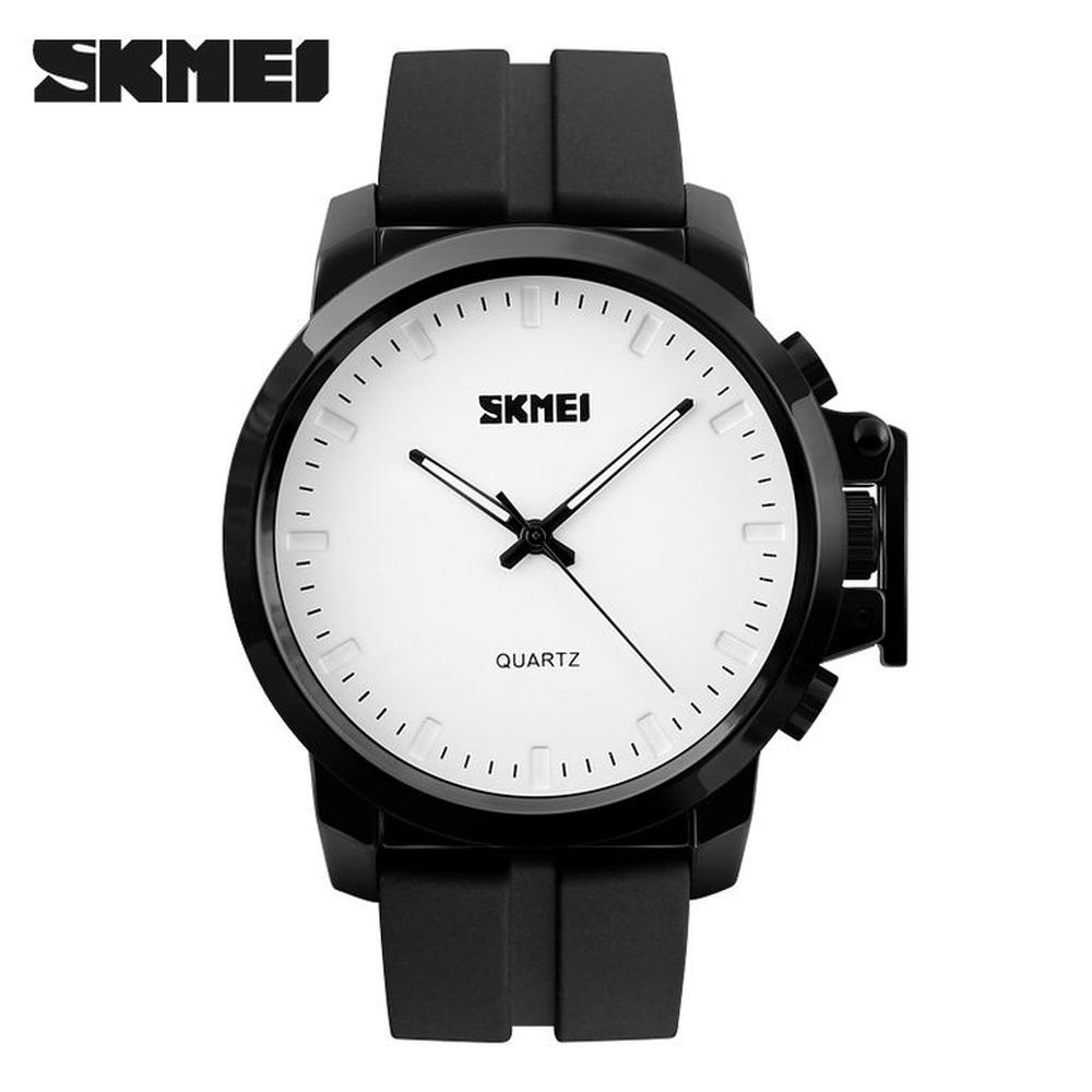 RELOJ SKMEI 1208 Negro Fondo blanco Silicona