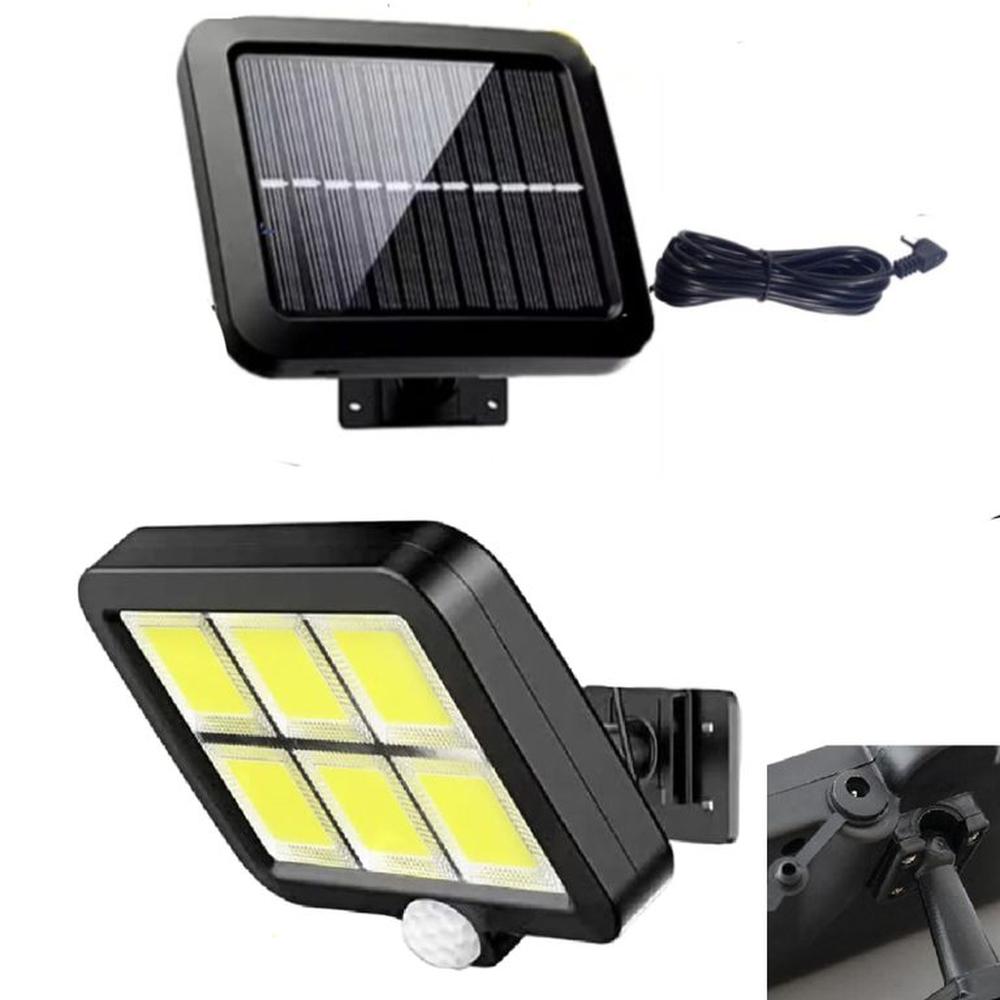 Lampara Reflector Panel Solar para Exteriores con Cable Luz LED
