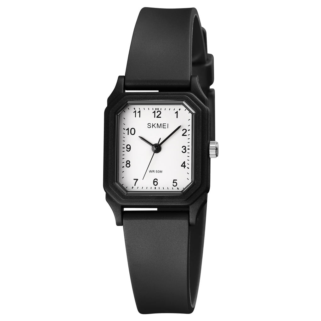 RELOJ SKMEI 1651 Negro NÚMEROS CORREA Silicona PARA MUJER