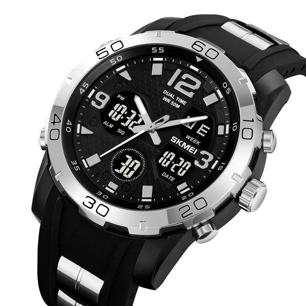 Reloj Skmei 2102 Negro Correa Silicona Caballero
