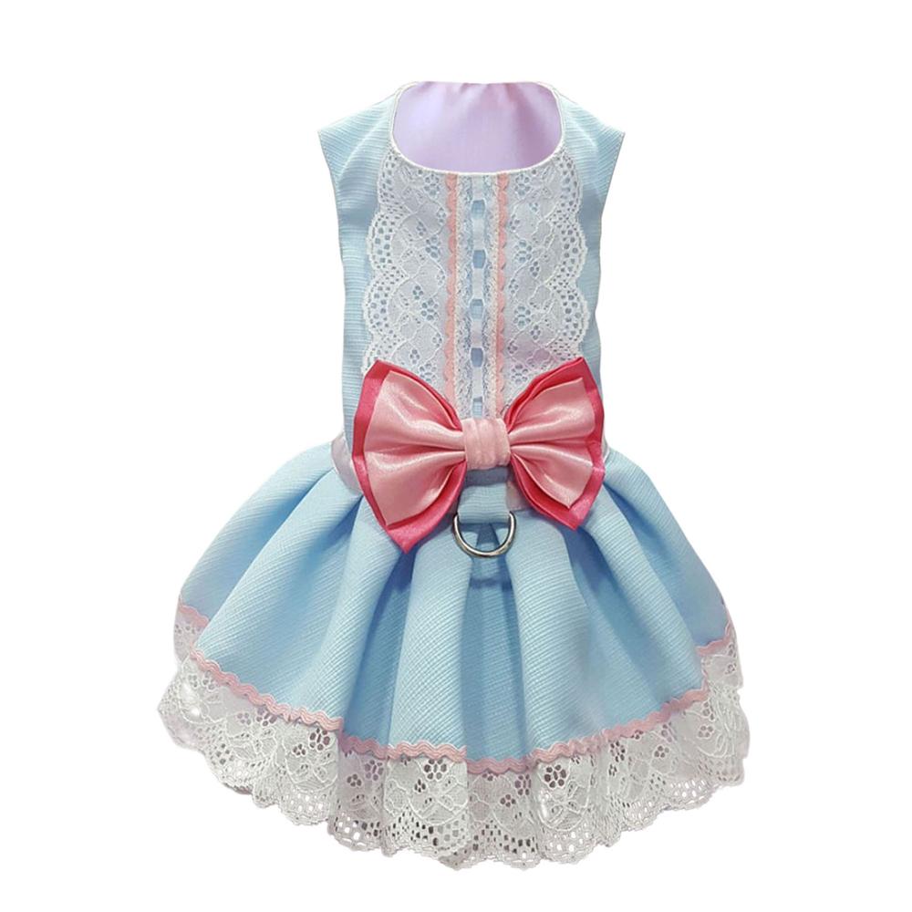 VESTIDO MASCOTA MODELO ENSUEÑO CELESTE - TALLA XS