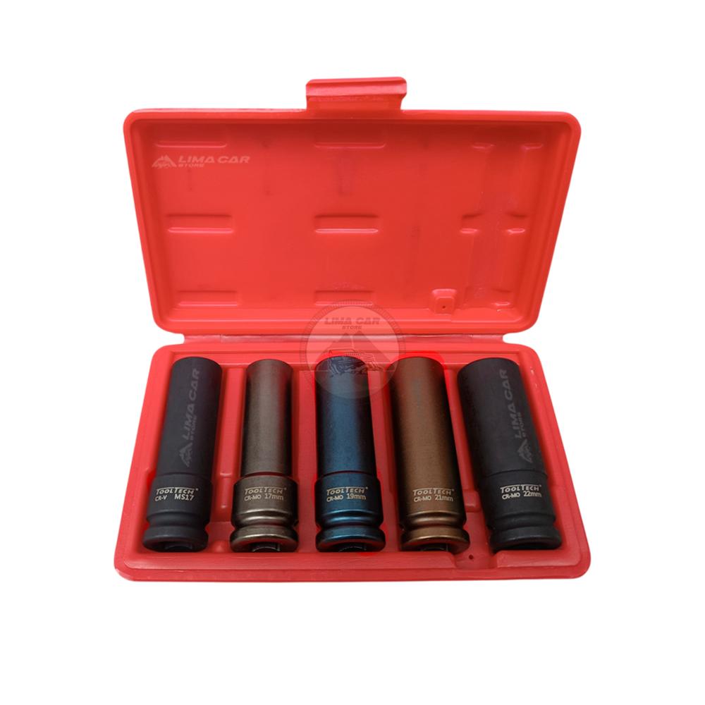 Set de 5 Dados de Impacto Tubular 1-2pulg Tooltech