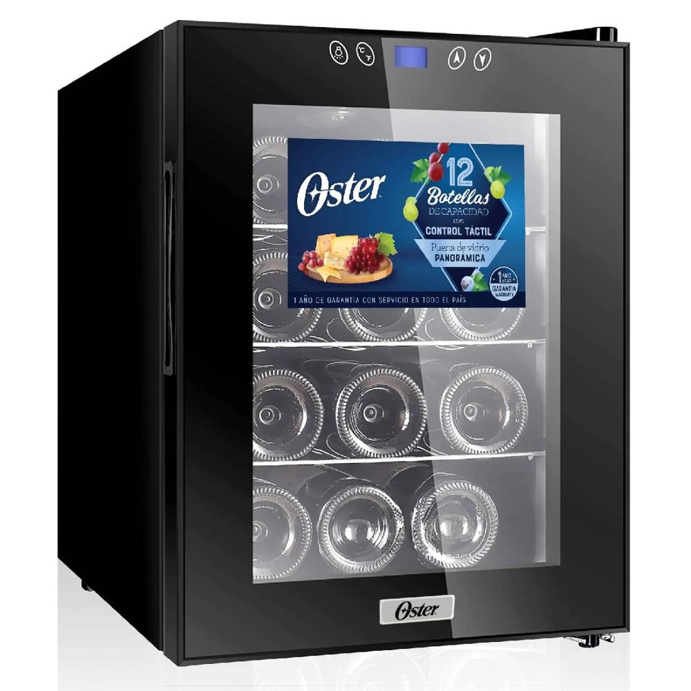 Vinera Oster OS-PWCC1203B para 12 Botellas 1 Puerta Negro
