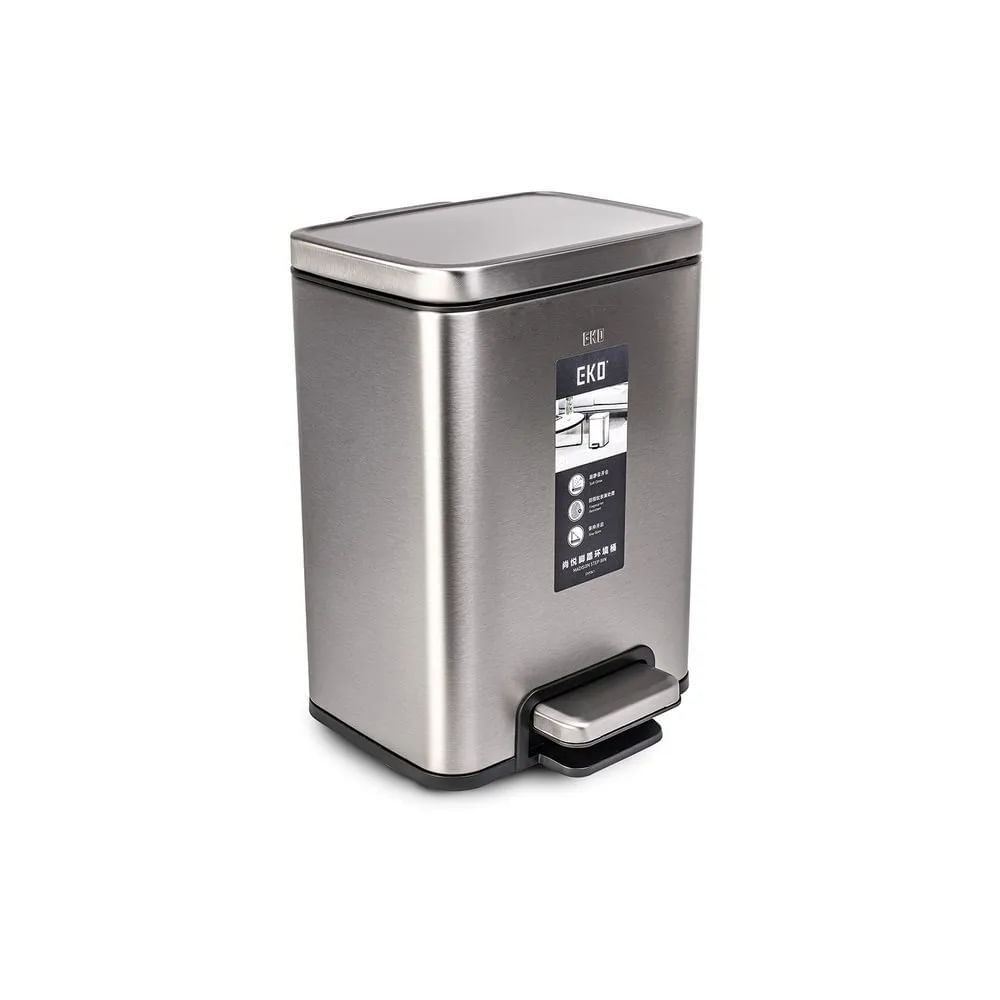 Papelera con pedal de Acero Inox 8L - 24.7x34cm - 10031070