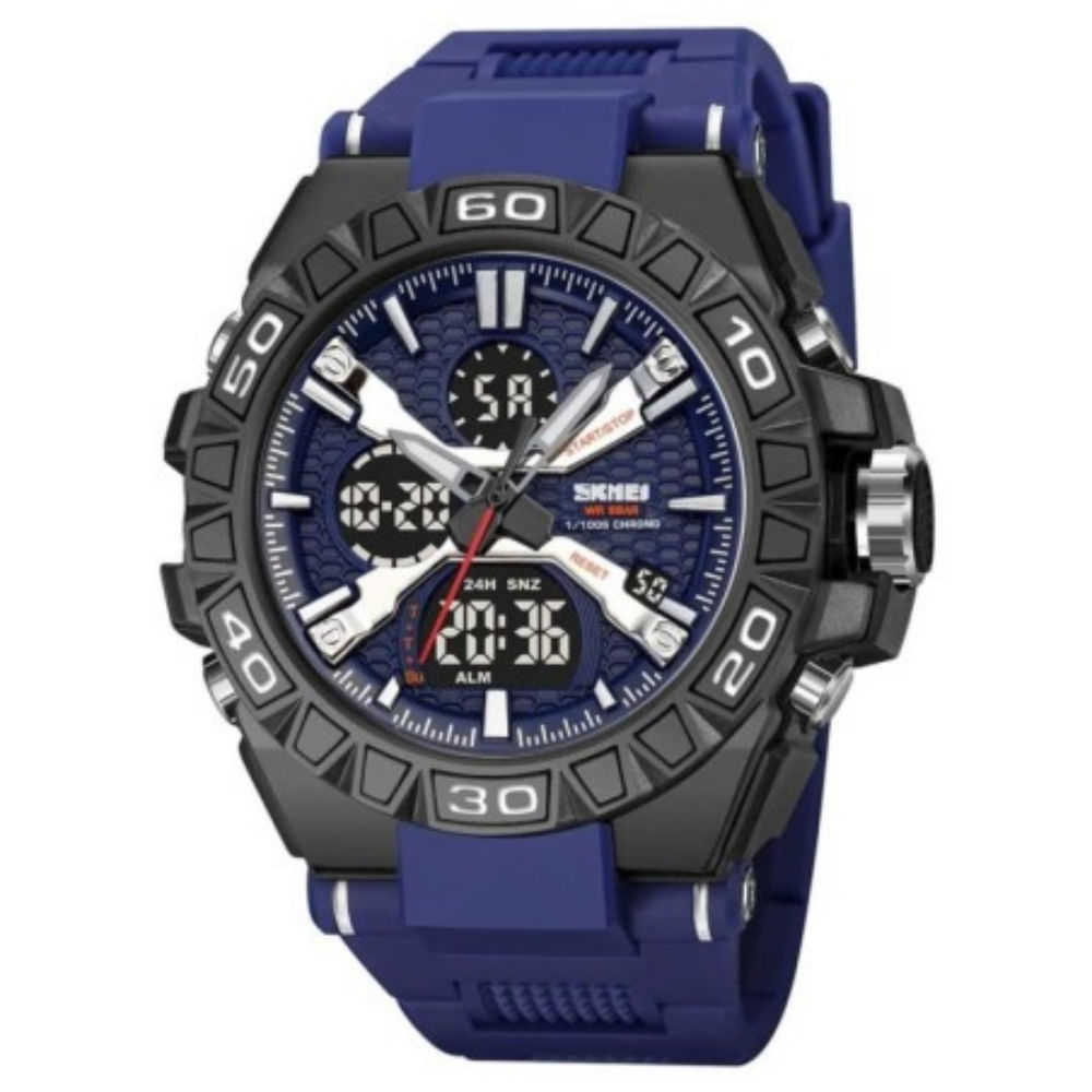 Reloj Skmei 2220 Azul Hombre Dual Deportivo 3 Tiempos Multifunción Digital