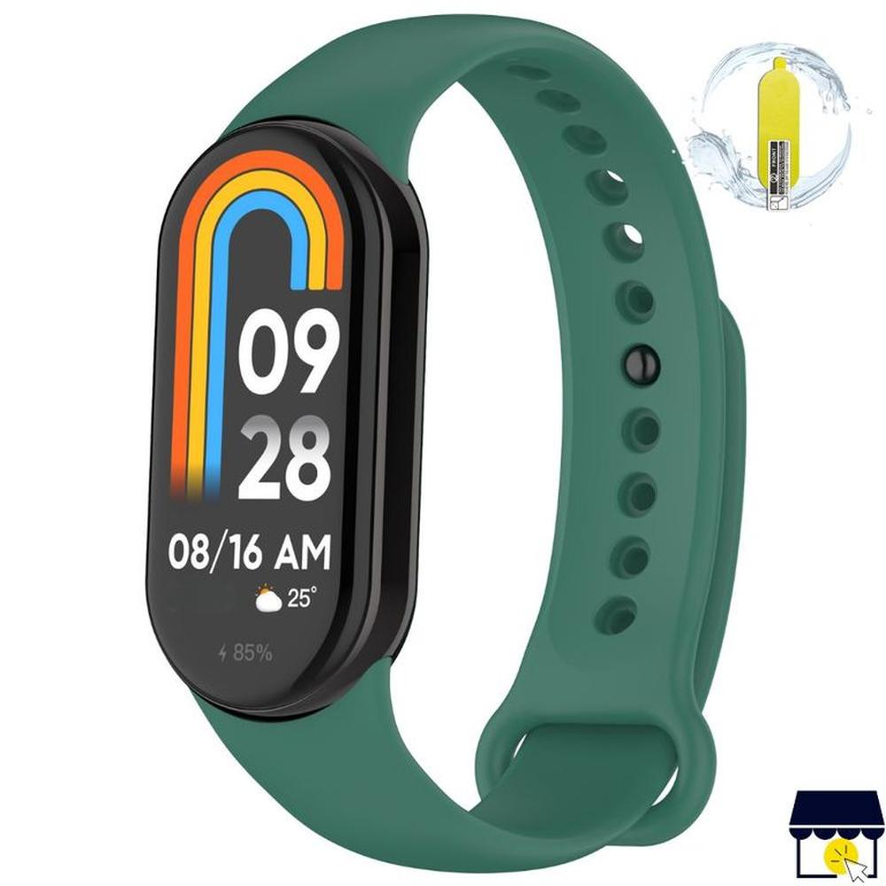 Correa de silicona para Xiaomi Mi Band 8 9 10 y Mica - Verde