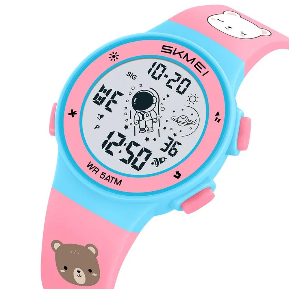Reloj Skmei 2267 Rosado Oso Bear con luces para niñas