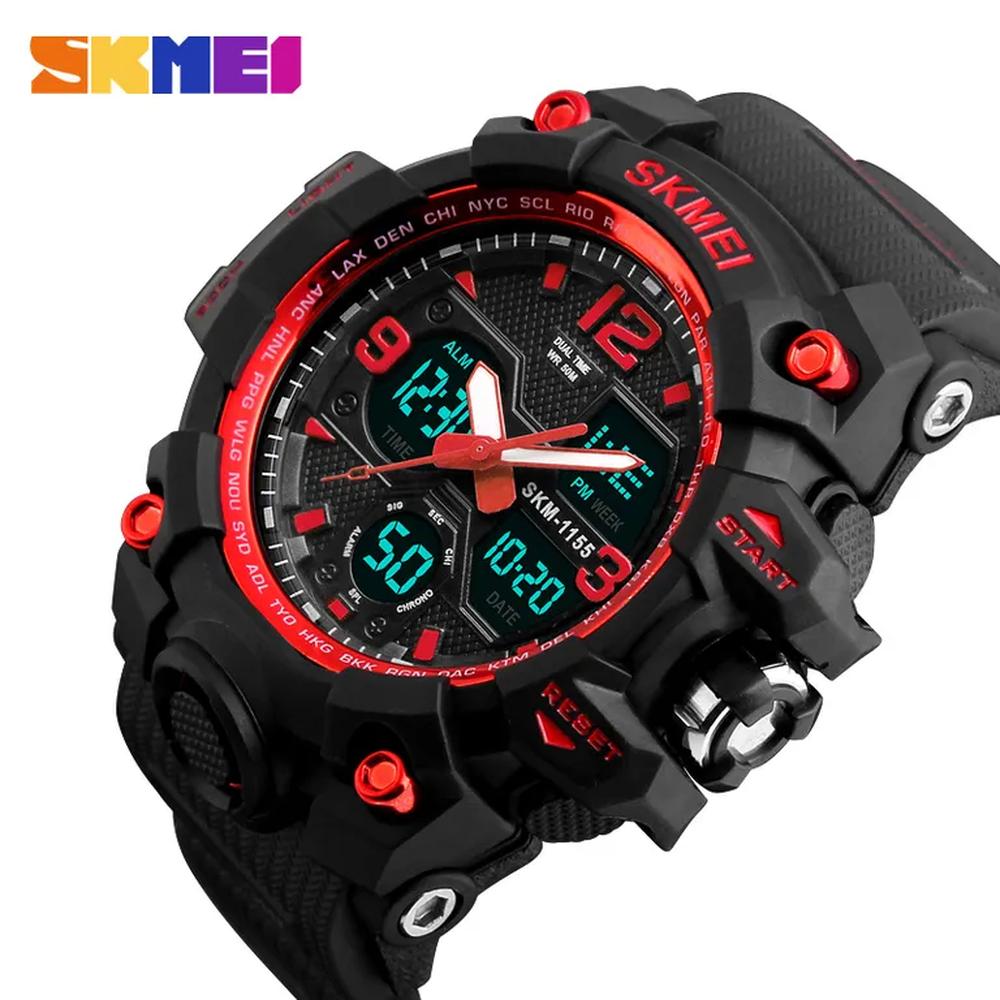 Reloj Skmei 1155 Rojo Correa Silicona.