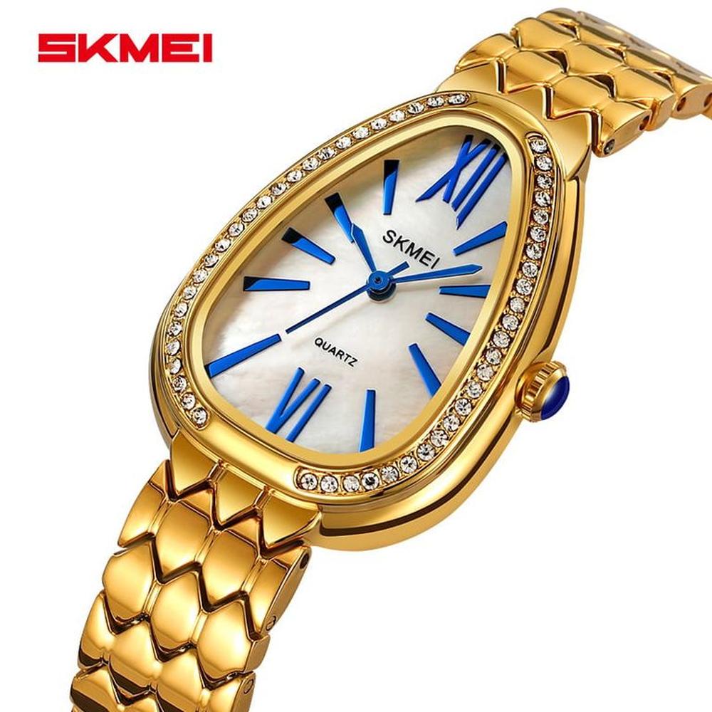 RELOJ SKMEI 2331 DORADO CORREA ACERO SOLIDO PARA MUJER