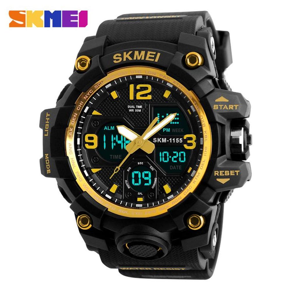 Reloj Skmei 1155 Dorado Correa Silicona.