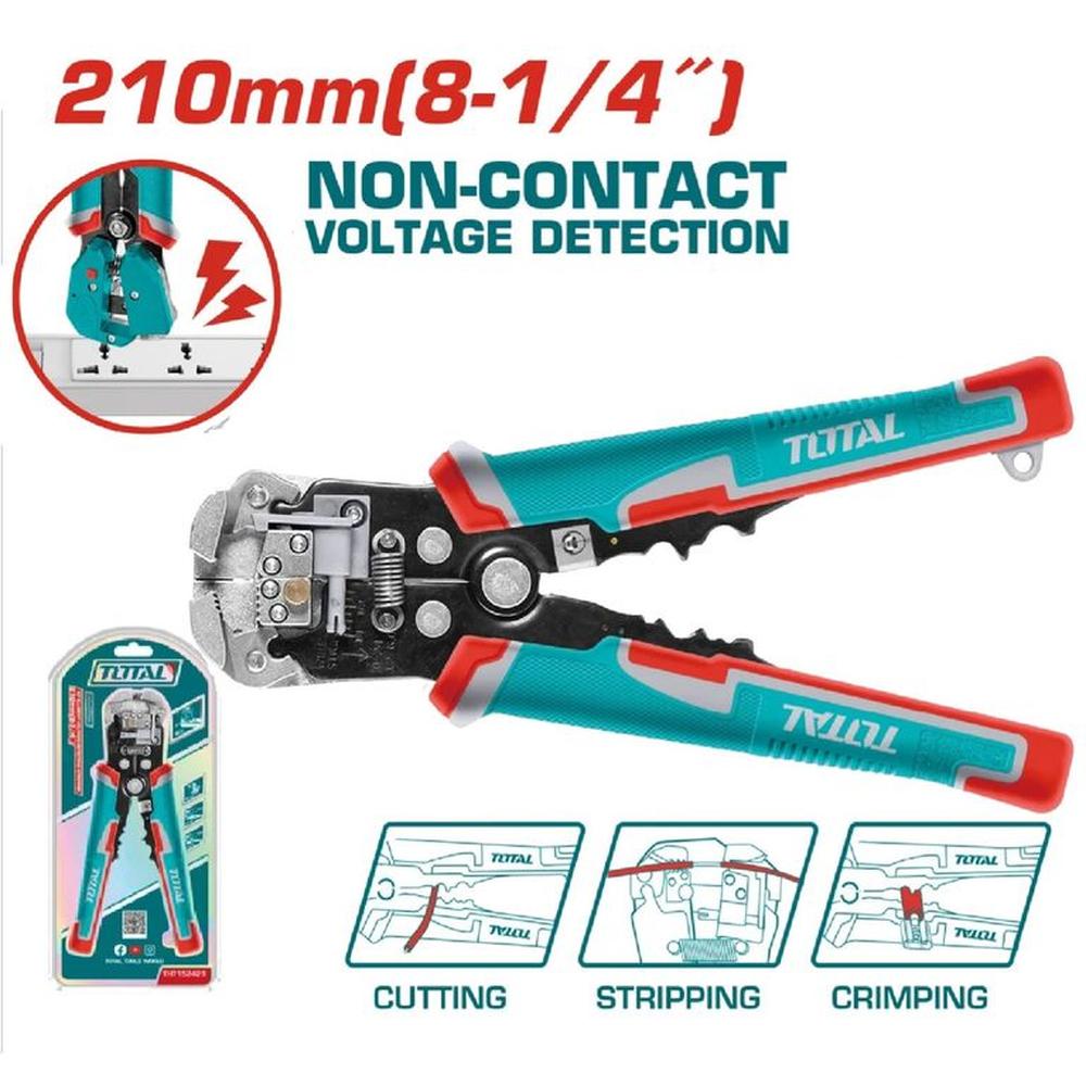PINZA PELACABLES ELÉCTRICOS 4 EN 1 MULTIFUNCIÓN TOTAL - THT152429