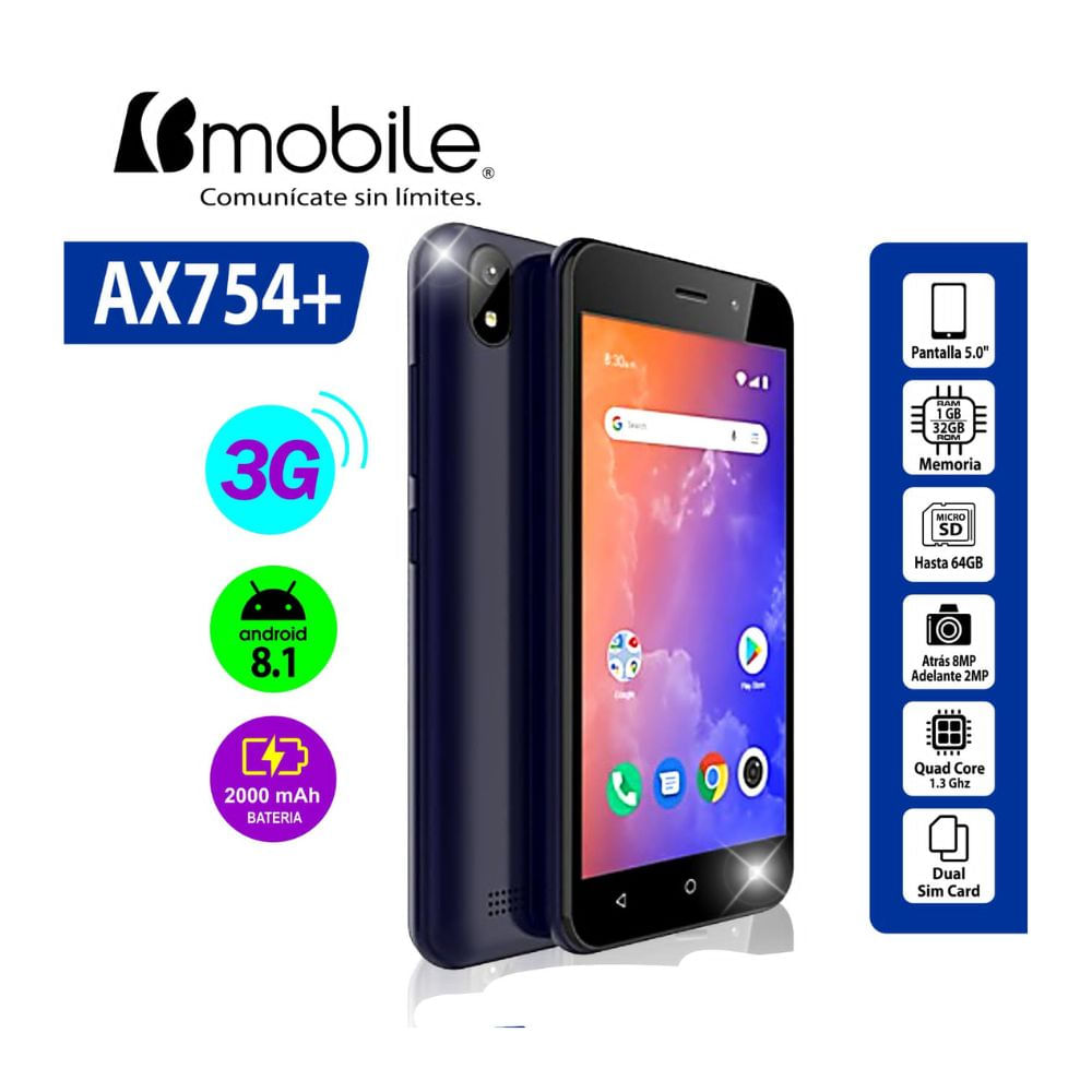 BMOBILE AX754 PLUS PRO 1RAM Y 32GB 3G