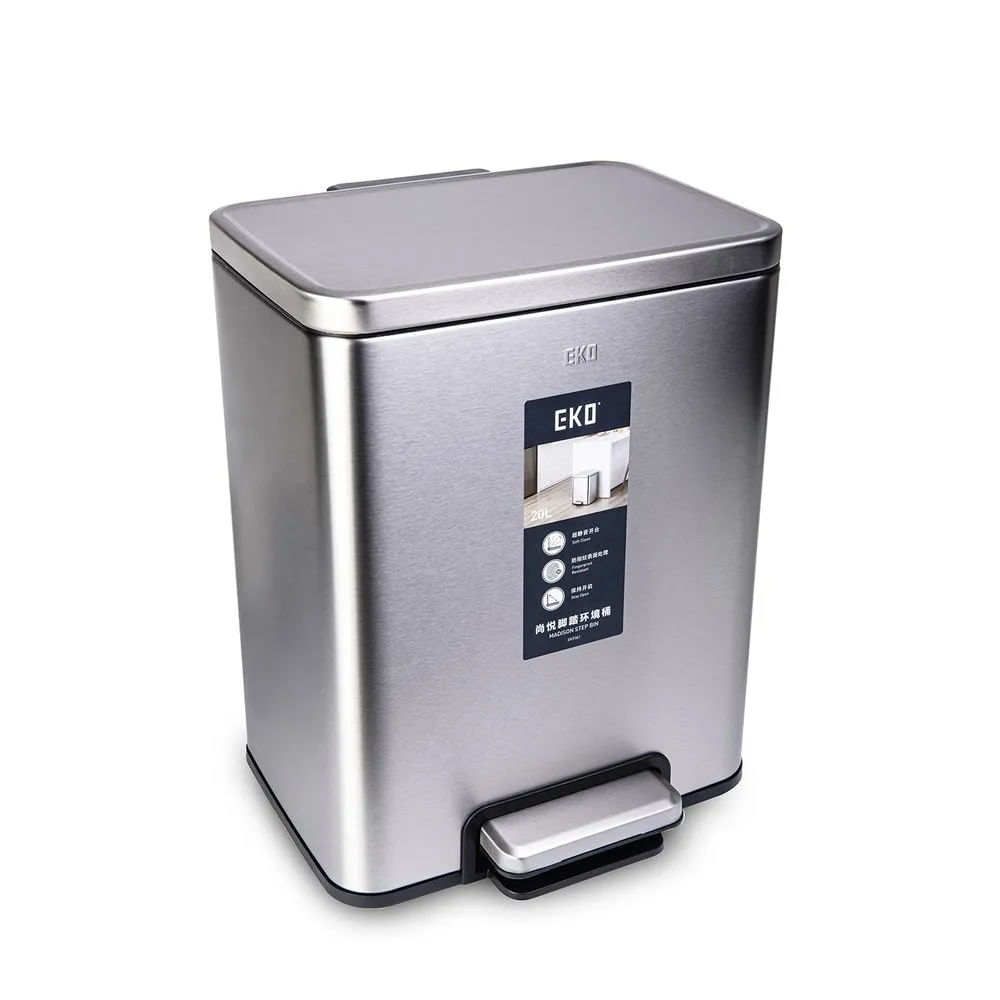 Papelera con pedal de Acero Inox 20L - 33.3x42cm - 10031072