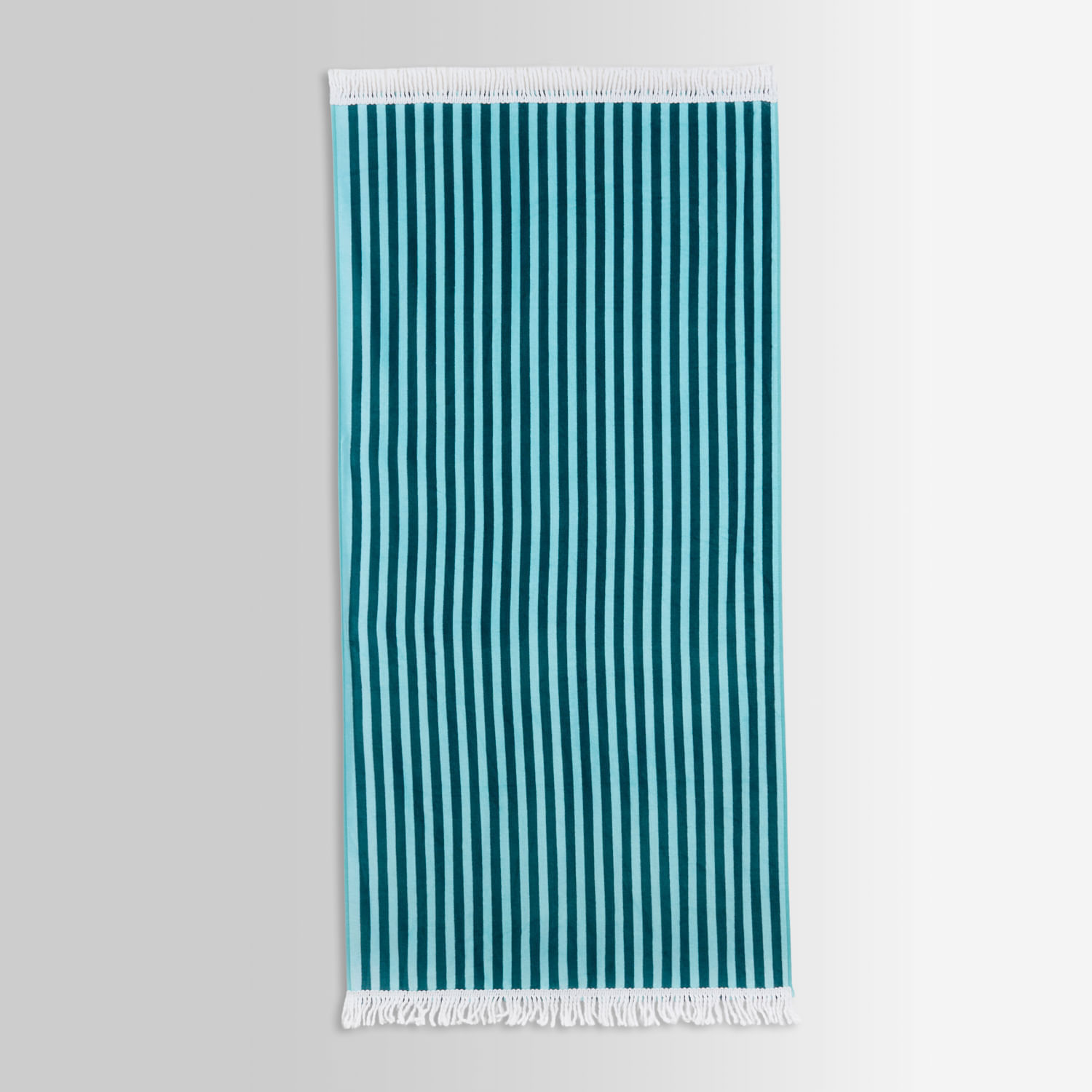 Toalla Pv26 Algodón Velour Rayas Teal