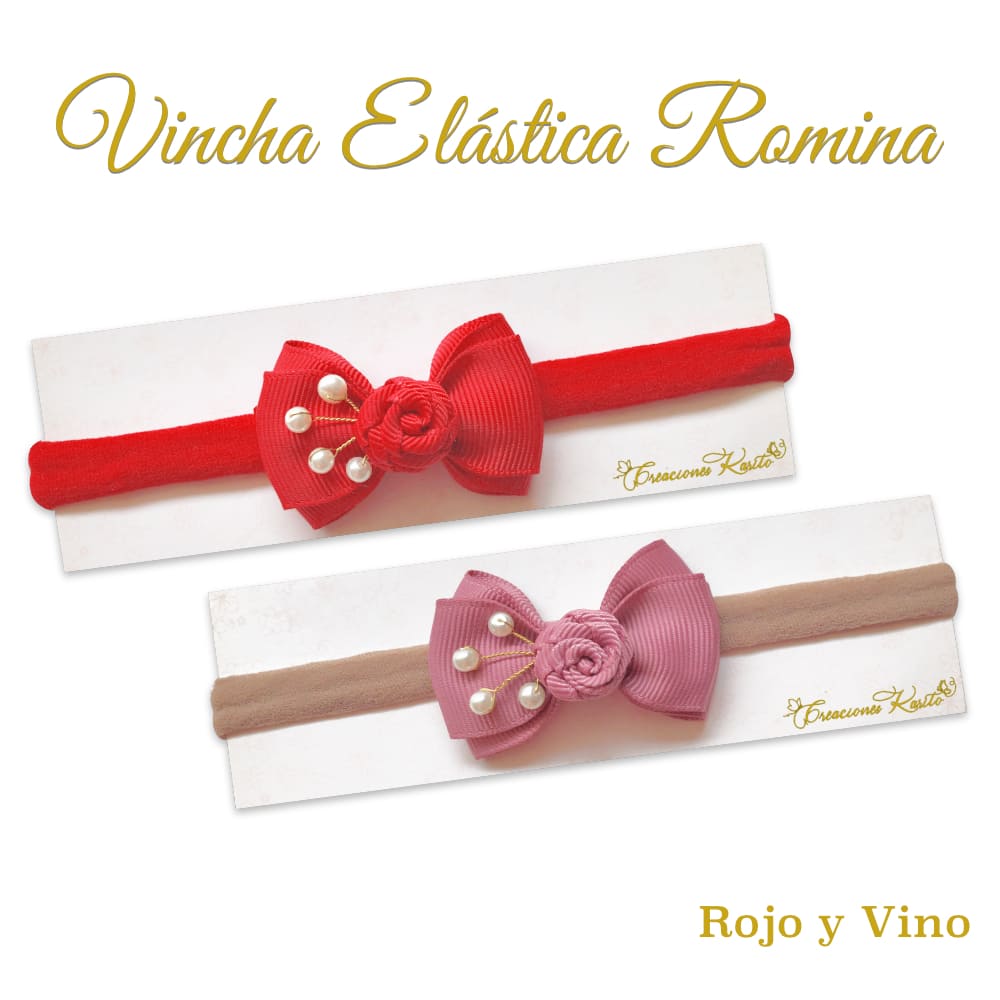 Vincha para bebé modelo Romina Pack x2 - Creaciones Karito