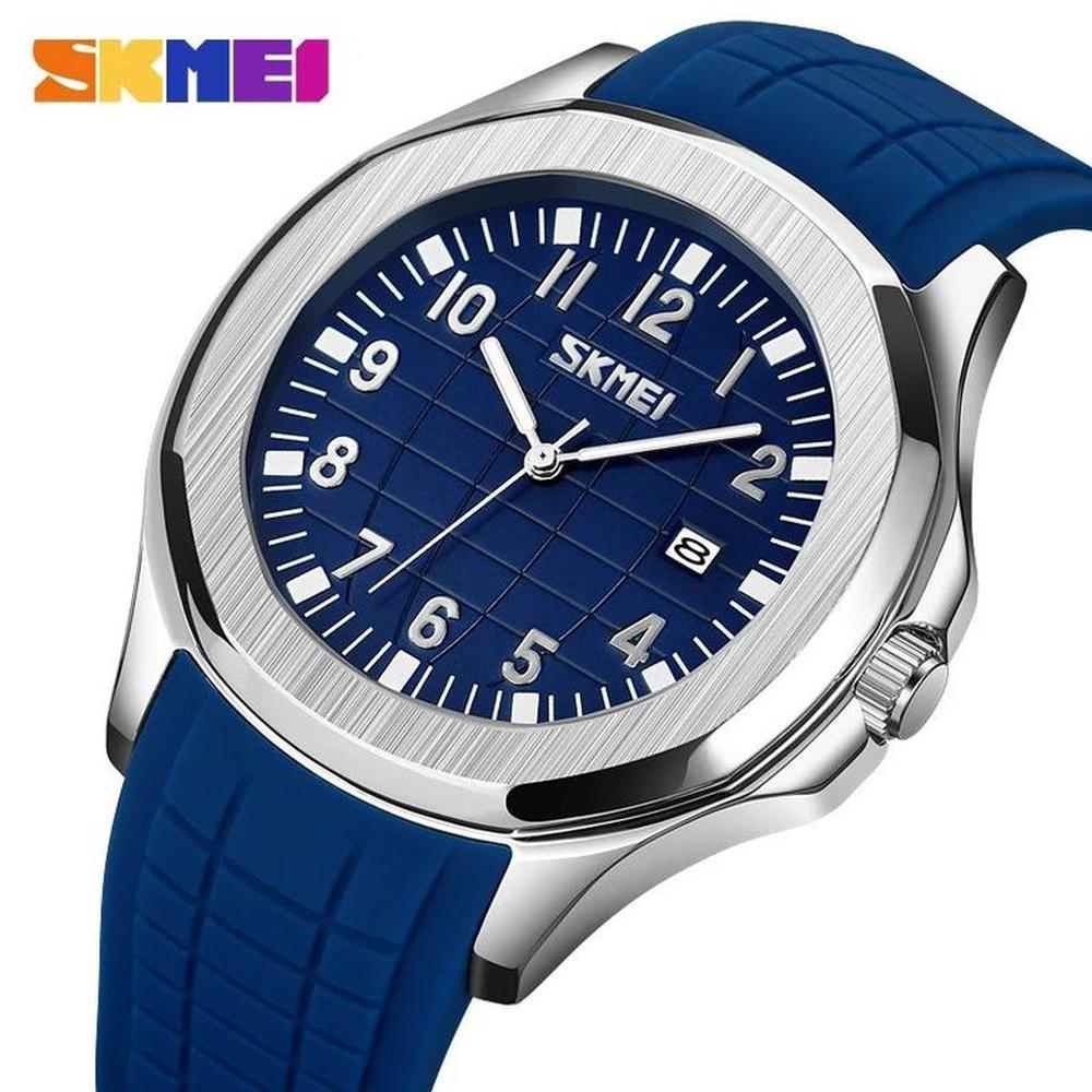 Reloj Skmei 9286 AZUL BORDES PLATA