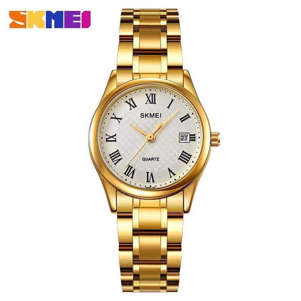 RELOJ SKMEI 2178 DORADO CORREA ACERO PARA MUJER
