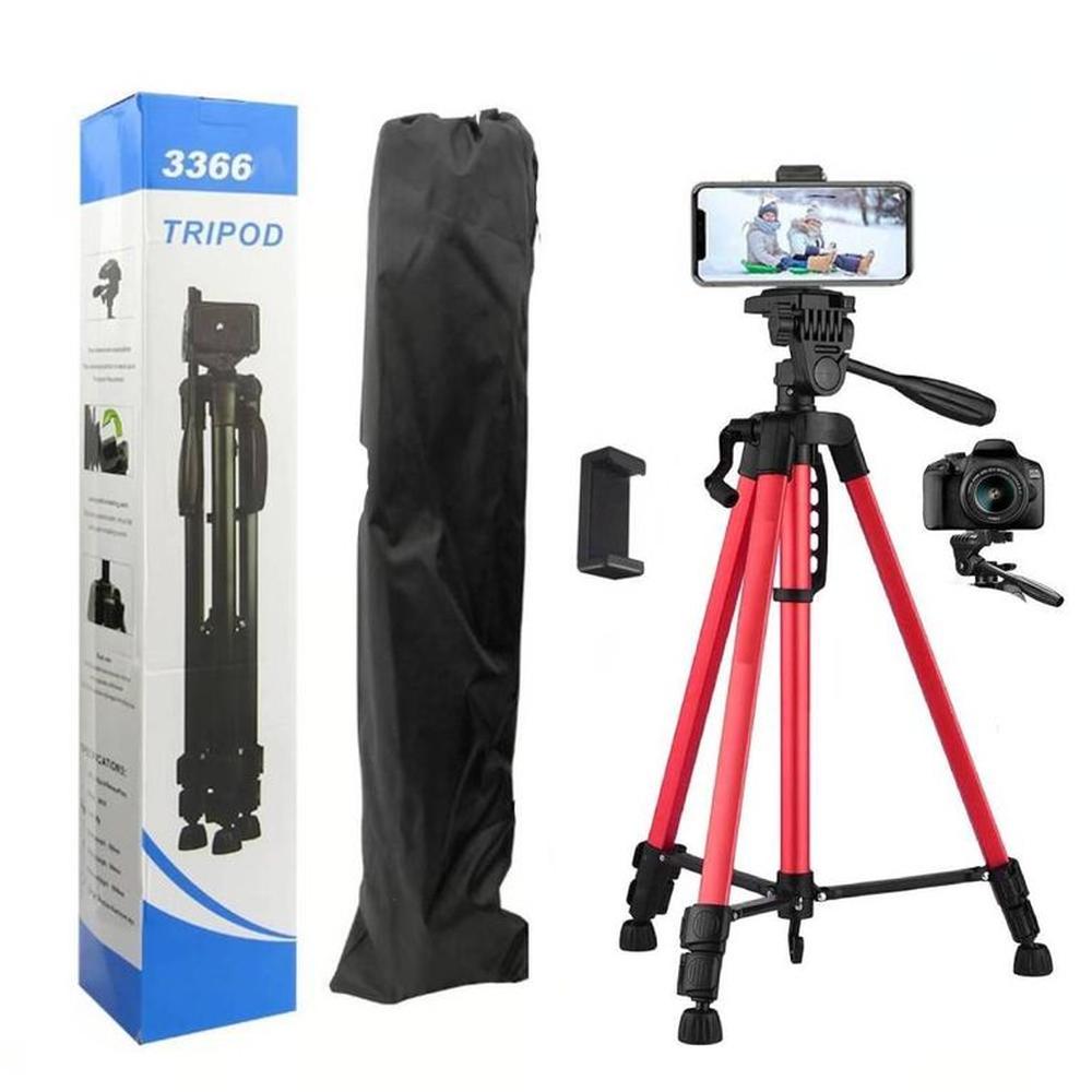 Tripode para Celular  Camara 140 cm Profesional Rojo Modelo 3366