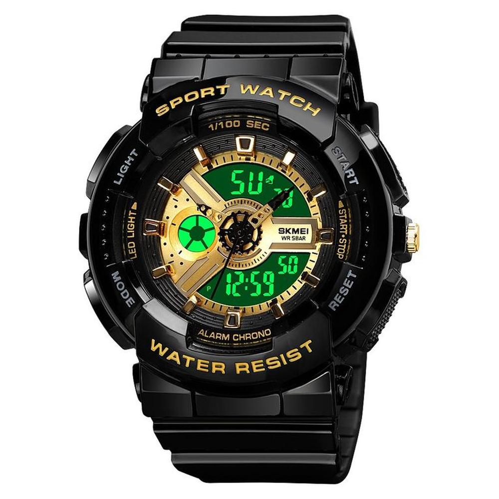 Reloj Skmei 1689 Negro con detalles Dorado sdama o niñas