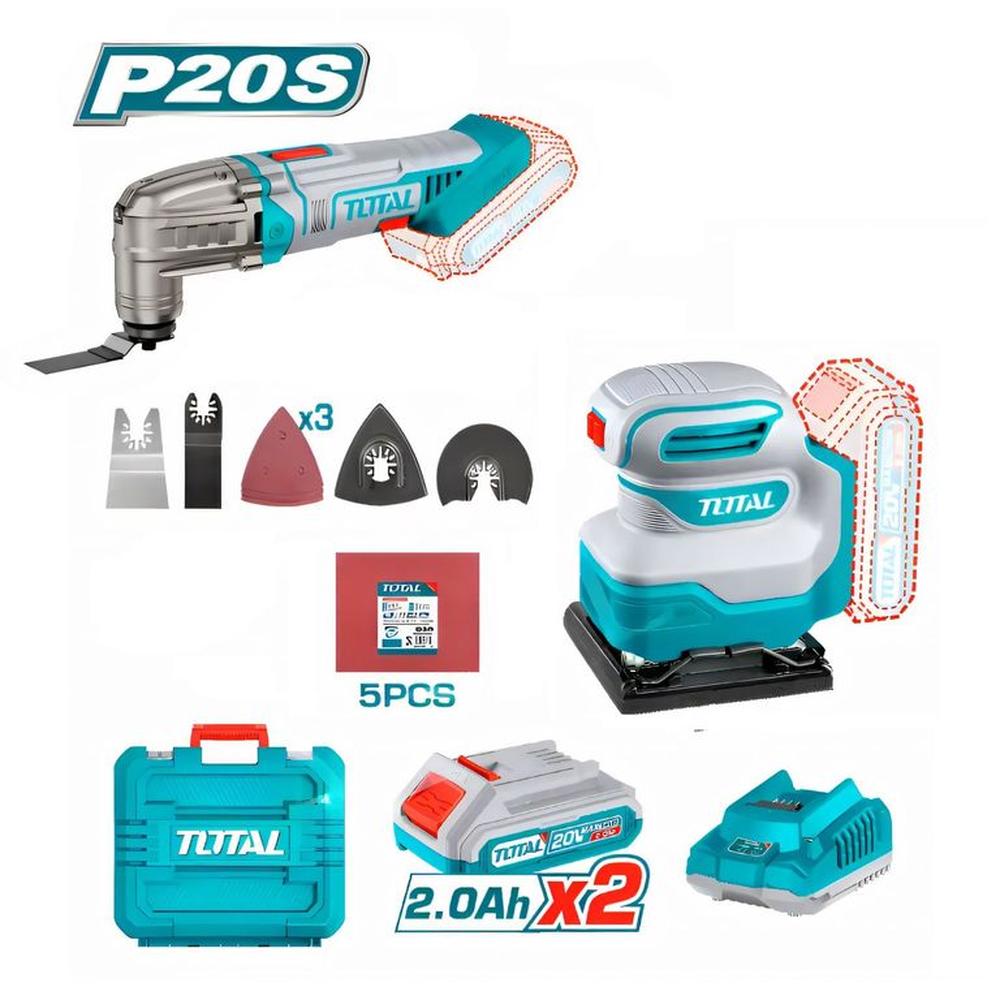 COMBO OSILADOR LIJADORA CUADRADA 20V TOTAL - TCKLI20276