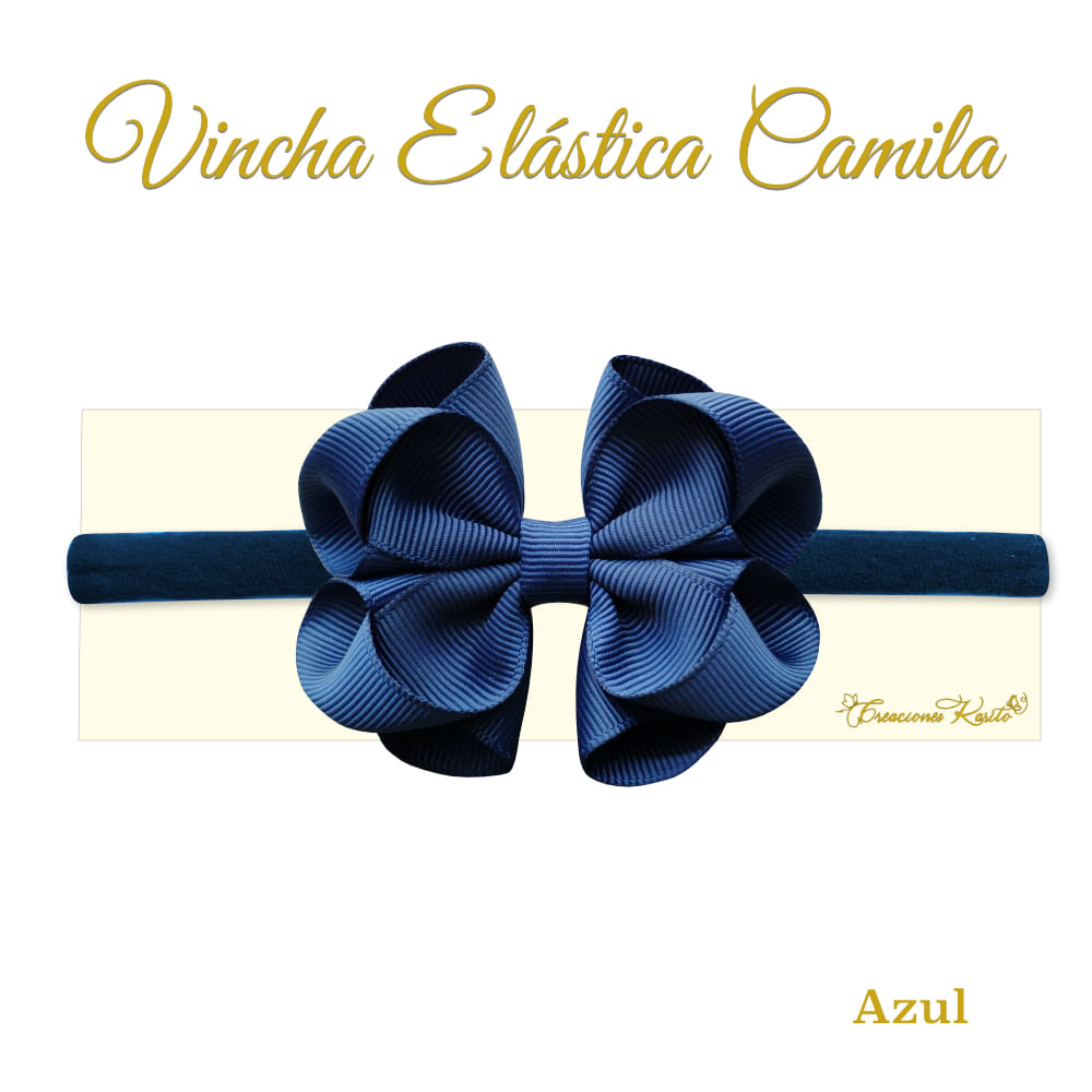Vincha para bebé modelo Camila color azul - Creaciones Karito