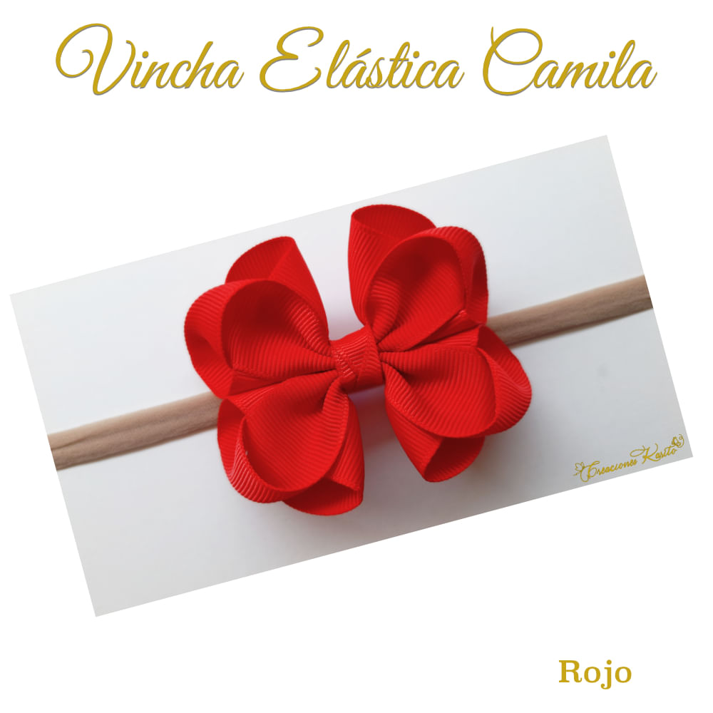Vincha para bebé modelo Camila color rojo - Creaciones Karito