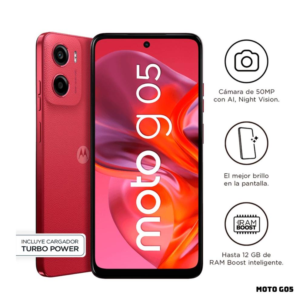 CELULAR MOTOROLA MOTO G05 4GB RAM 128GB ROM - ROJO