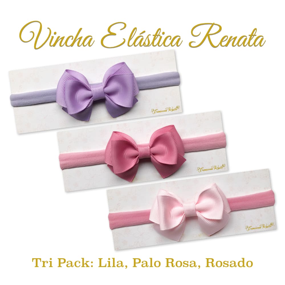 Vincha para bebé modelo Renata pack x3 - Creaciones Karito