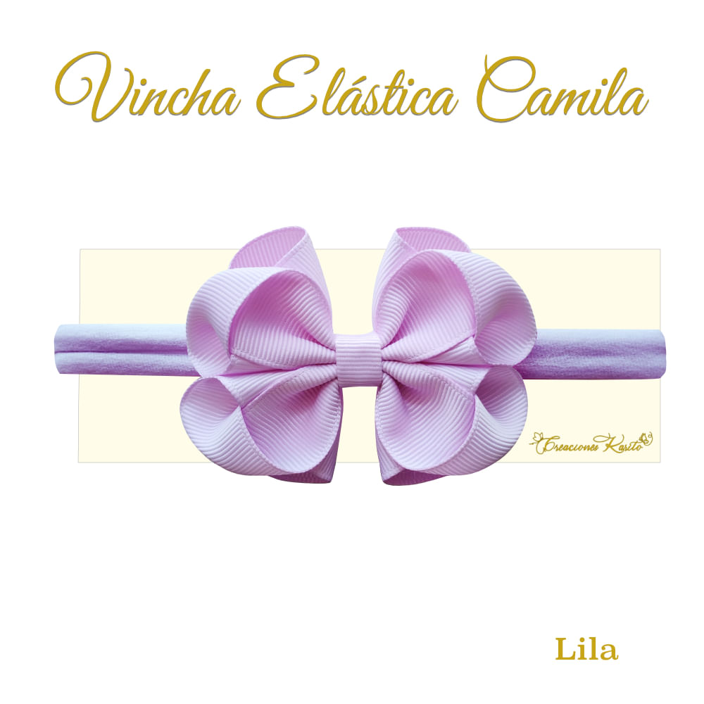 Vincha para bebé modelo Camila color lila - Creaciones Karito