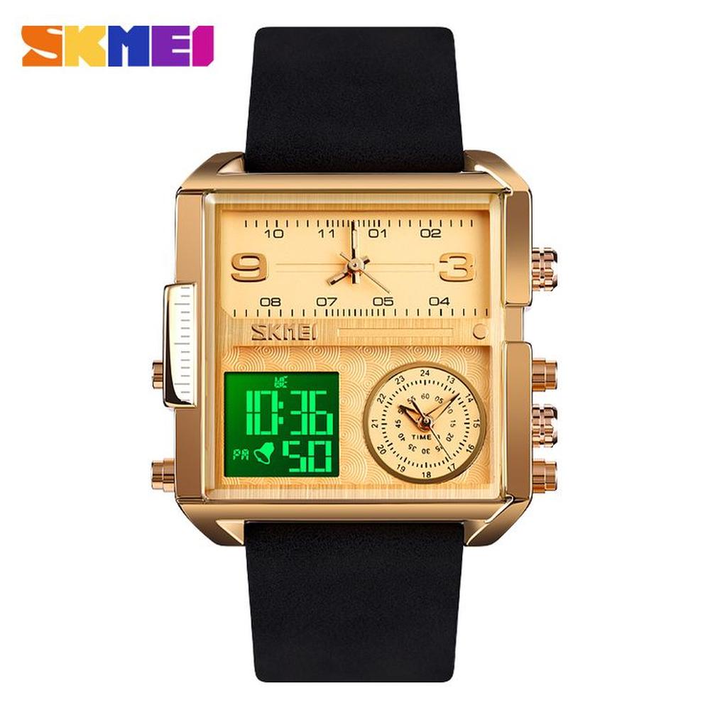 Reloj Skmei 1584 Dorado Digital Analogo 3Horas.