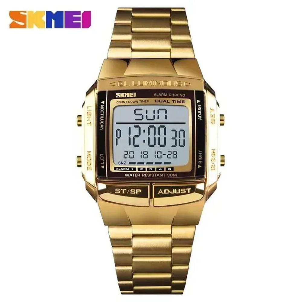 Reloj Skmei 1381 Dorado Correa Acero.