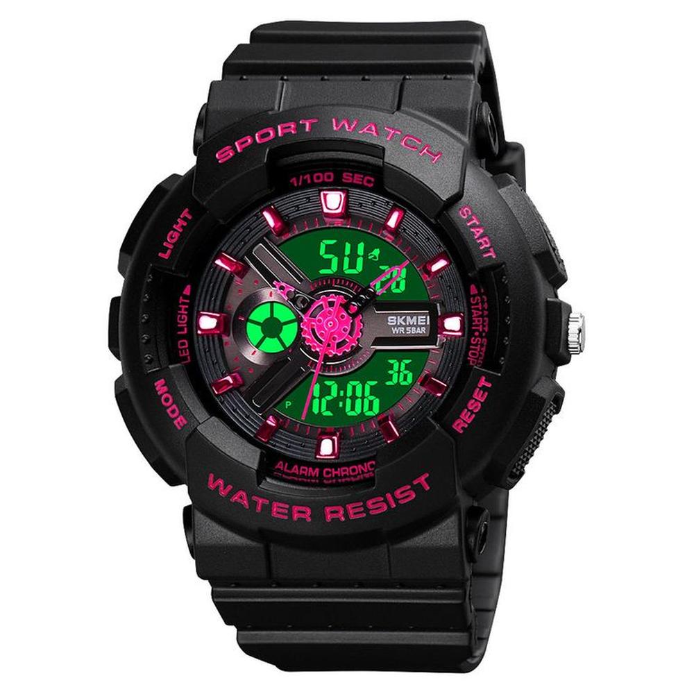 Reloj Skmei 1689 Negro con detalles Fucsia sdama o niñas