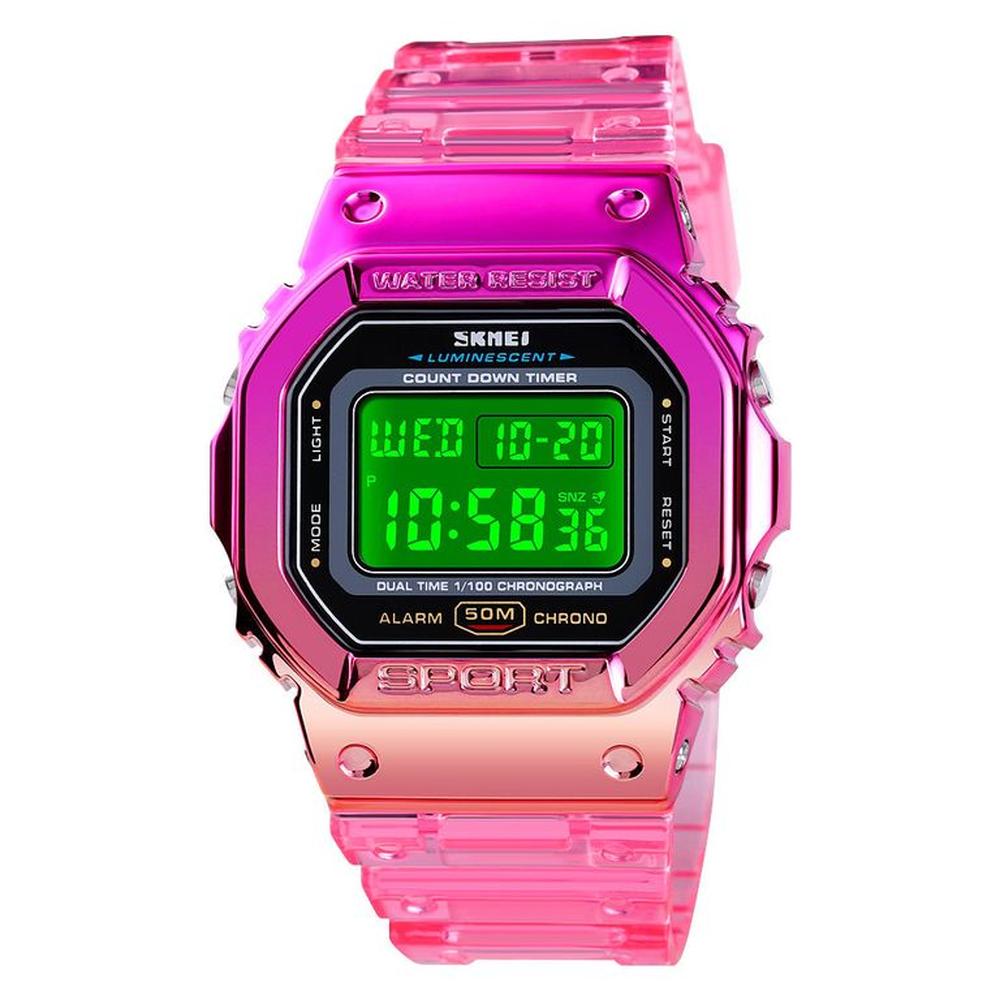 Reloj Skmei 1622 FUCSIA Digital Silicona