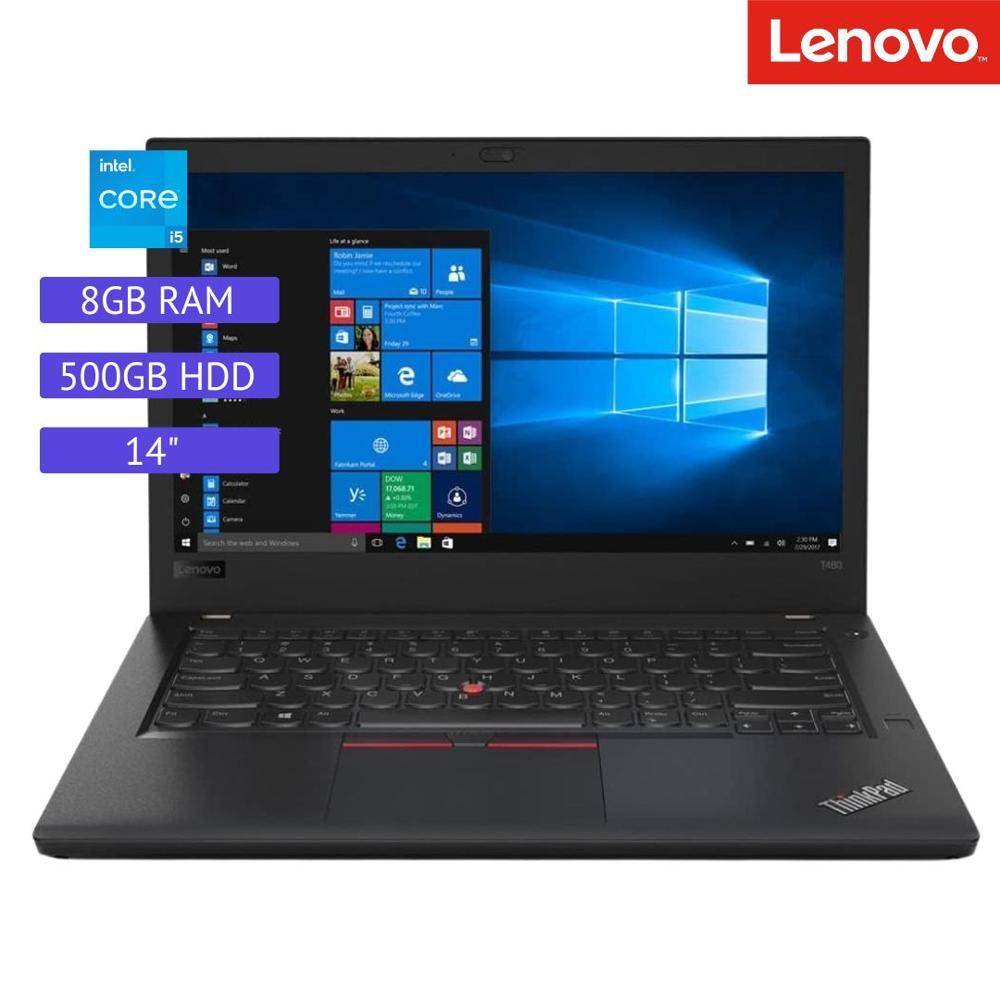 Laptop Semi Nueva Lenovo ThinkPad T480 - Core i5 8ª Gen - 8GB RAM - 500GB HDD - 14""