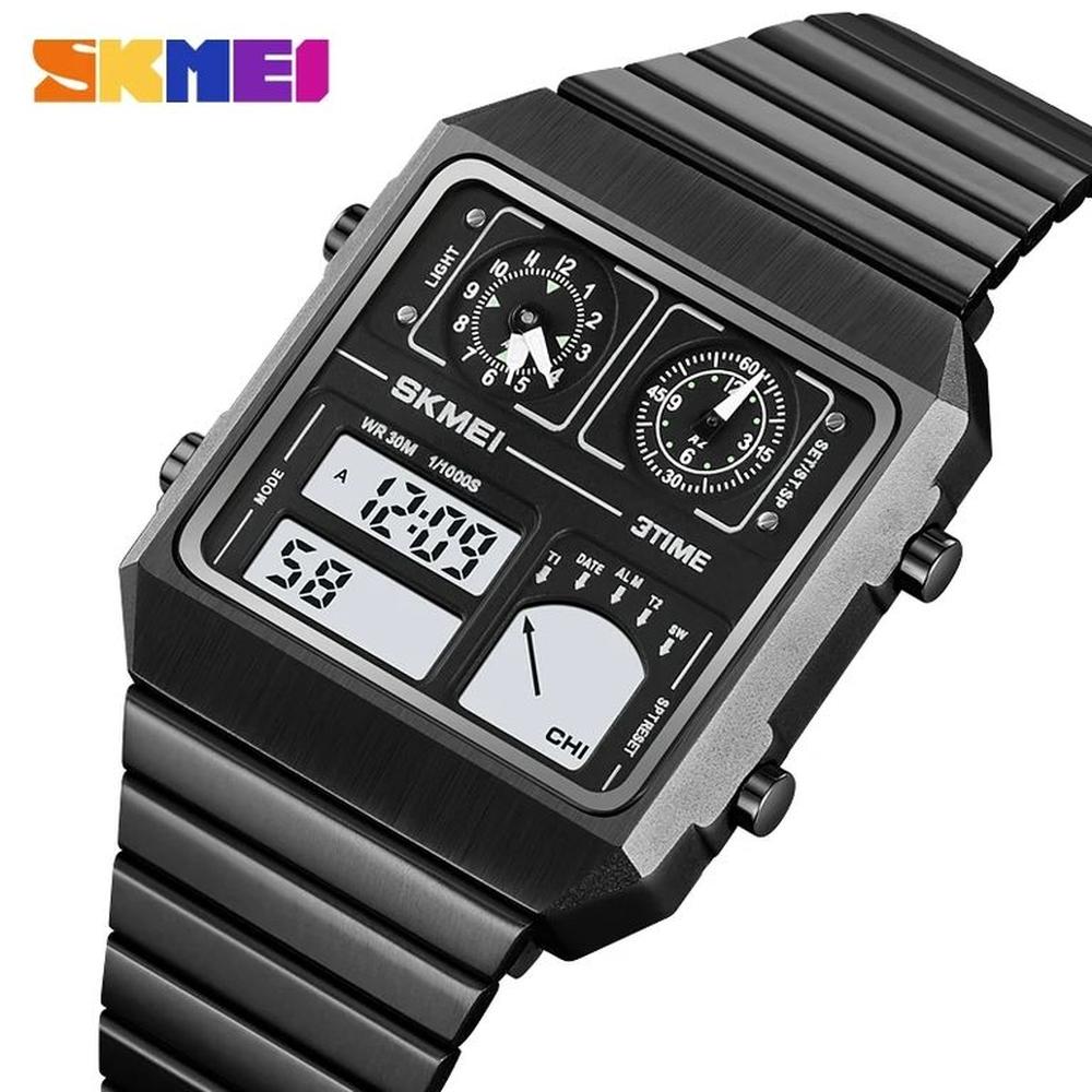 Reloj Skmei 2198 con temperatura y triple hora.
