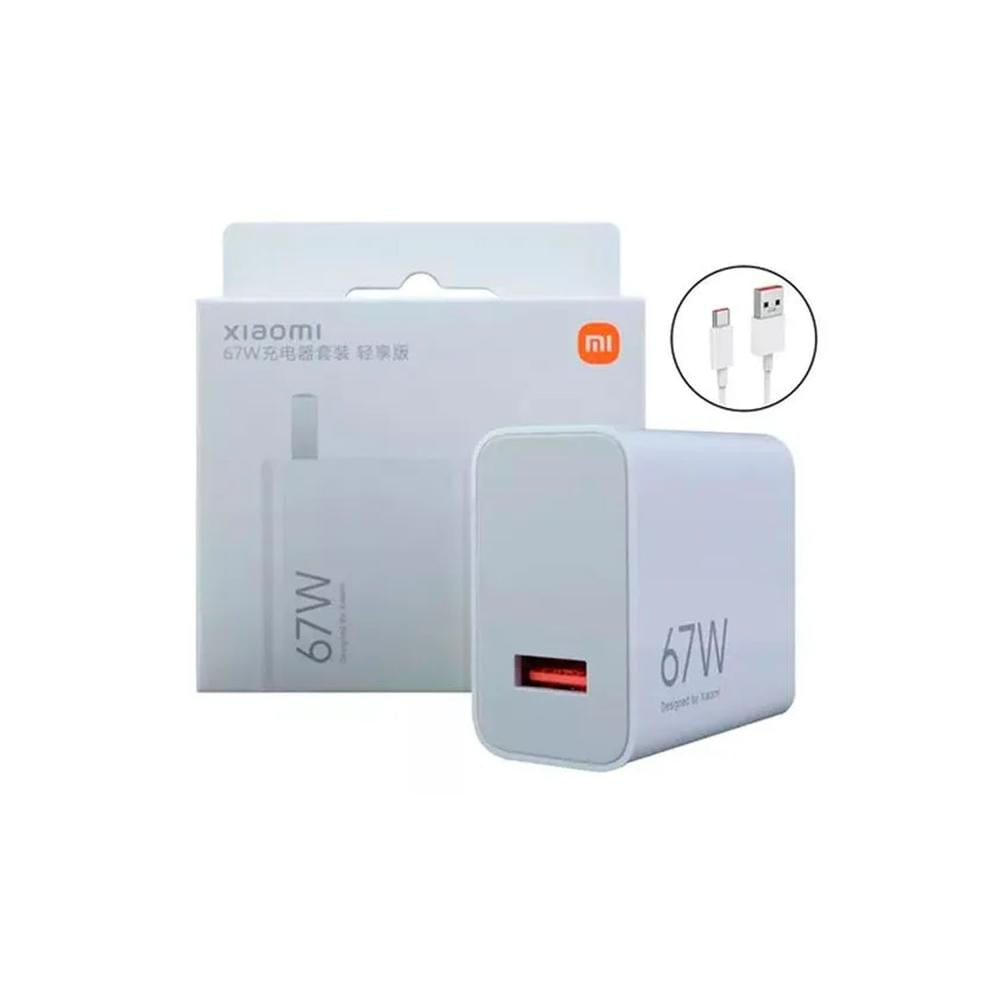 Cargador Rápido Xiaomi 67W + Cable USB A  - Tipo C