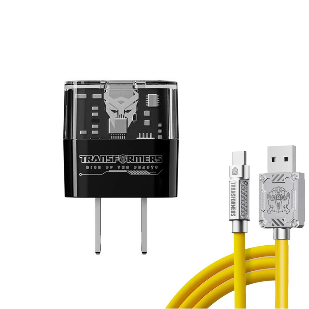 Combo Transformers TF-K05 20W Negro + Cable TF-A03 Amarillo Carga rápida