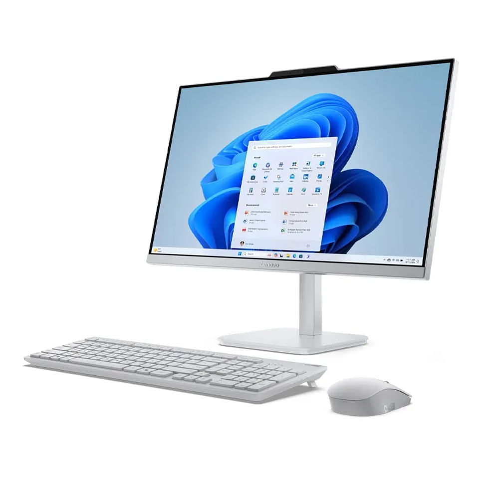Lenovo All-in-One 23.8"" FHD IPS con Intel Core i3-N305, 8GB RAM, Rendimiento Ágil y Diseño Moderno