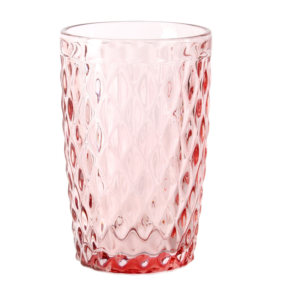 Set X4 Vaso Vidrio Duty Rose