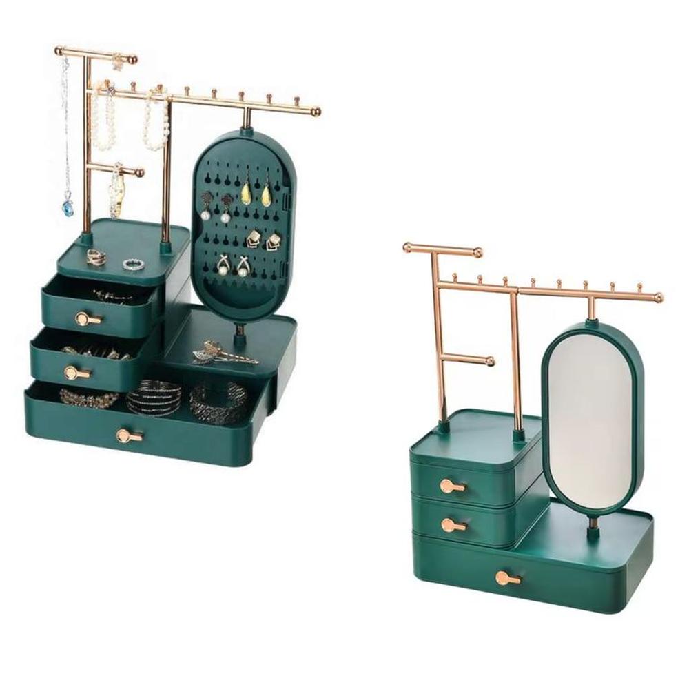 Joyero con cajones porta aretes y ESPEJO